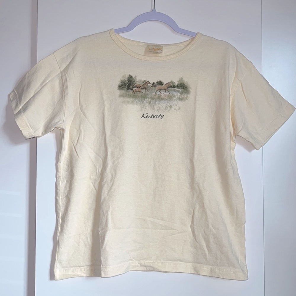 VINTAGE light yellow Kentucky T-shirt